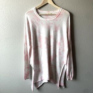 NWT Cloth By Design Tie Dye Oversized Knit Sweater XS Boho Beach 100% Cotton